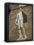 Statue of David by Michelangelo in the Piazza Della Signoria in Florence, Tuscany, Italy-Lightfoot Jeremy-Framed Stretched Canvas