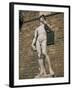 Statue of David by Michelangelo in the Piazza Della Signoria in Florence, Tuscany, Italy-Lightfoot Jeremy-Framed Photographic Print