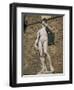 Statue of David by Michelangelo in the Piazza Della Signoria in Florence, Tuscany, Italy-Lightfoot Jeremy-Framed Photographic Print