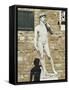 Statue of David, Palazzo Vecchio on the Piazza Della Signoria, Florence, Tuscany, Italy-Robert Harding-Framed Stretched Canvas