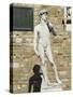 Statue of David, Palazzo Vecchio on the Piazza Della Signoria, Florence, Tuscany, Italy-Robert Harding-Stretched Canvas