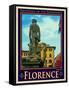 Statue of David, Piazza Della Signoria, Florence Italy 3-Anna Siena-Framed Stretched Canvas