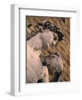 Statue of David, Piazza Della Signoria, Florence, Tuscany, Italy-Walter Bibikow-Framed Photographic Print