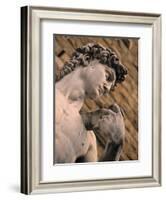 Statue of David, Piazza Della Signoria, Florence, Tuscany, Italy-Walter Bibikow-Framed Photographic Print