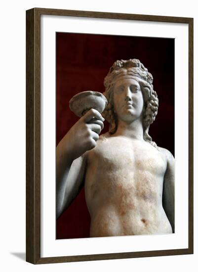 Statue of Dionysus, God of Wine and Patron of Wine Making-null-Framed Photographic Print