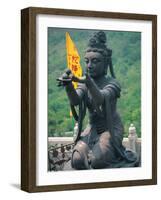 Statue of Disciple of Tian Tan Buddha-Stewart Cohen-Framed Photographic Print