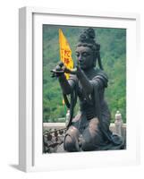 Statue of Disciple of Tian Tan Buddha-Stewart Cohen-Framed Photographic Print