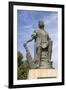 Statue of discoverer Christopher Columbus, La Rabida monastery, La Rabida, near Huelva, Costa de la-Stuart Black-Framed Photographic Print