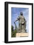 Statue of discoverer Christopher Columbus, La Rabida monastery, La Rabida, near Huelva, Costa de la-Stuart Black-Framed Photographic Print