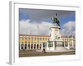 Statue of Dom Jose in Praca Do Comercio, Baixa District, Lisbon, Portugal, Europe-Richard Cummins-Framed Photographic Print
