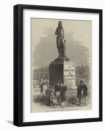 Statue of Dr Jenner, Lately Erected at Boulogne-null-Framed Giclee Print