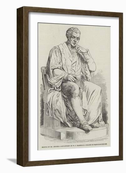 Statue of Dr Jenner, Sculptured by W C Marshall-null-Framed Giclee Print