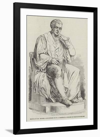 Statue of Dr Jenner, Sculptured by W C Marshall-null-Framed Giclee Print