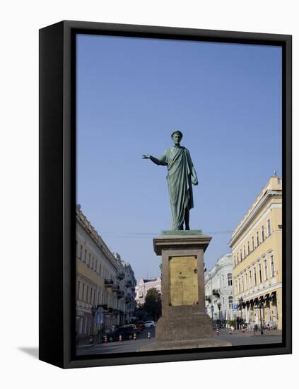 Statue of Duke De Richelieu, Odessa, Ukraine-Cindy Miller Hopkins-Framed Stretched Canvas
