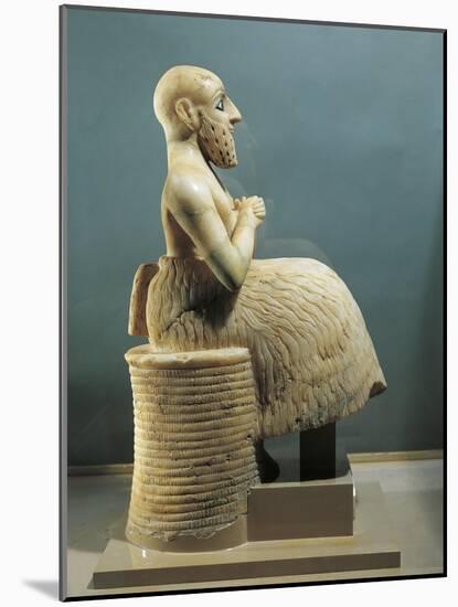 Statue of Ebish-II, an Intendant Found in the Temple of Ishtar at Mari-null-Mounted Giclee Print
