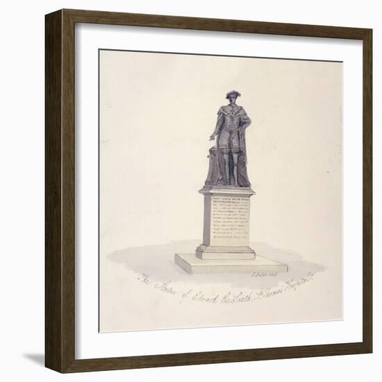 Statue of Edward VI in St Thomas's Hospital, Southwark, London, 1825-G Yates-Framed Giclee Print