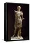 Statue of Emperor with Armor, Uncovered in Theatre of Vaison-La-Romaine-null-Framed Stretched Canvas