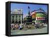 Statue of Eros and Piccadilly Circus, London, England, UK-Lee Frost-Framed Stretched Canvas
