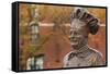 Statue of Famed Chef Boy-Ar-Dee, Omaha, Nebraska, USA-Walter Bibikow-Framed Stretched Canvas