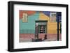 Statue of famous local painter Quinquela Martin at Caminito alley in the Boca, old Italian quarter -Julio Etchart-Framed Photographic Print