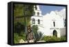 Statue of Father Junipero Serra in Front of San Diego Mission, First of the Spanish Missions in CA-null-Framed Stretched Canvas