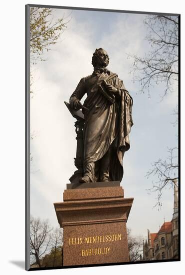 Statue of Felix Mendelssohn, St Thomas Church, Church of Bach, Leipzig, Germany-Dave Bartruff-Mounted Photographic Print