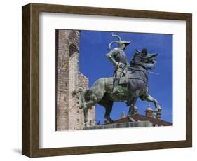 Statue of Francisco Pizarro, Plaza Mayor, Trujillo, Extremadura, Spain, Europe-Jeremy Lightfoot-Framed Photographic Print