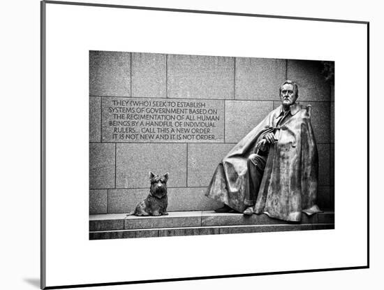 Statue of Franklin Roosevelt with His Dog, Memorial Franklin Delano Roosevelt, Washington D.C-Philippe Hugonnard-Mounted Art Print