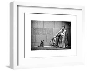 Statue of Franklin Roosevelt with His Dog, Memorial Franklin Delano Roosevelt, Washington D.C-Philippe Hugonnard-Framed Art Print