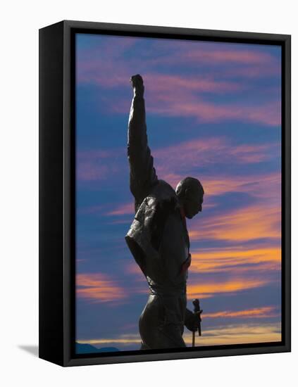 Statue of Freddy Mercury, Montreux, Canton Vaud, Switzerland, Europe-Angelo Cavalli-Framed Stretched Canvas