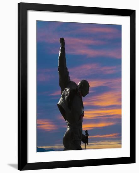 Statue of Freddy Mercury, Montreux, Canton Vaud, Switzerland, Europe-Angelo Cavalli-Framed Photographic Print