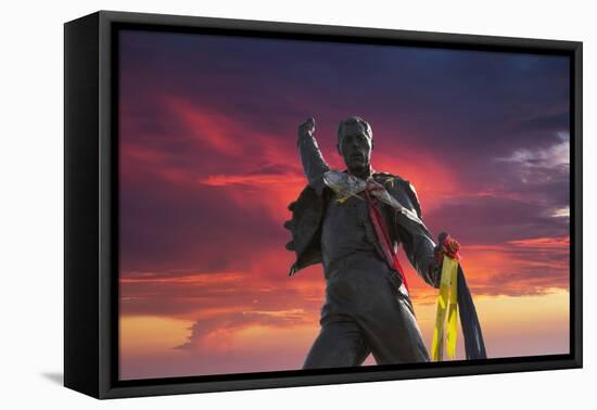 Statue of Freddy Mercury, Montreux, Canton Vaud, Switzerland, Europe-Angelo Cavalli-Framed Stretched Canvas