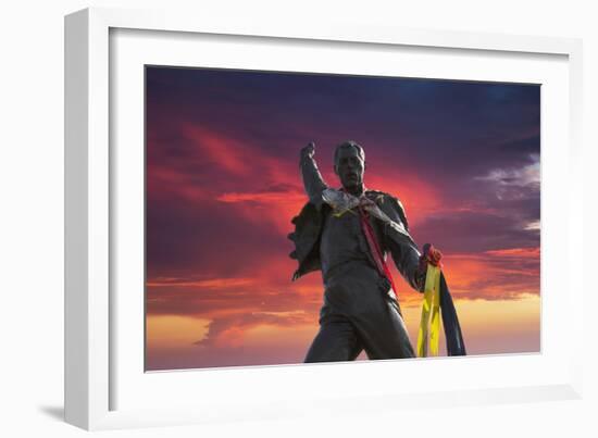 Statue of Freddy Mercury, Montreux, Canton Vaud, Switzerland, Europe-Angelo Cavalli-Framed Photographic Print