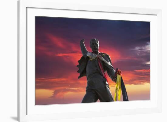 Statue of Freddy Mercury, Montreux, Canton Vaud, Switzerland, Europe-Angelo Cavalli-Framed Photographic Print