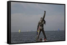 Statue of Freddy Mercury, Montreux, Canton Vaud, Switzerland, Europe-Angelo Cavalli-Framed Stretched Canvas