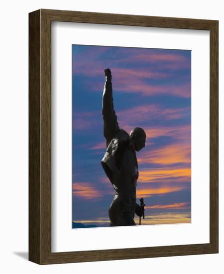 Statue of Freddy Mercury, Montreux, Canton Vaud, Switzerland, Europe-Angelo Cavalli-Framed Premium Photographic Print