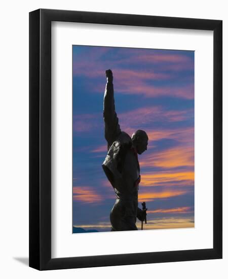 Statue of Freddy Mercury, Montreux, Canton Vaud, Switzerland, Europe-Angelo Cavalli-Framed Premium Photographic Print