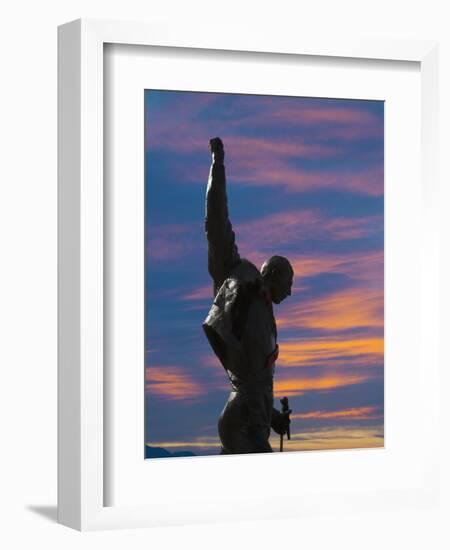 Statue of Freddy Mercury, Montreux, Canton Vaud, Switzerland, Europe-Angelo Cavalli-Framed Photographic Print