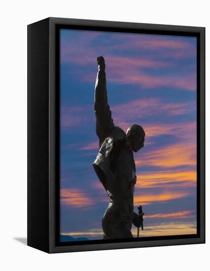 Statue of Freddy Mercury, Montreux, Canton Vaud, Switzerland, Europe-Angelo Cavalli-Framed Stretched Canvas