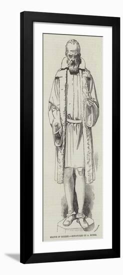 Statue of Galileo, Sculptured by a Munro-null-Framed Giclee Print