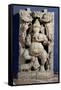 Statue of Ganesh Enthroned-null-Framed Stretched Canvas