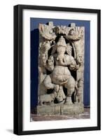 Statue of Ganesh Enthroned-null-Framed Premium Giclee Print