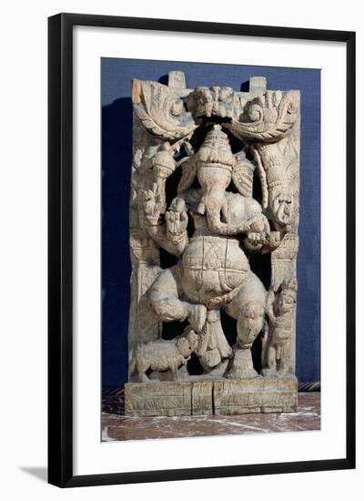 Statue of Ganesh Enthroned-null-Framed Giclee Print