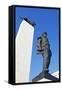 Statue of General Dr Milan Rastislav Stefanik, Bratislava, Slovakia, Europe-Christian Kober-Framed Stretched Canvas