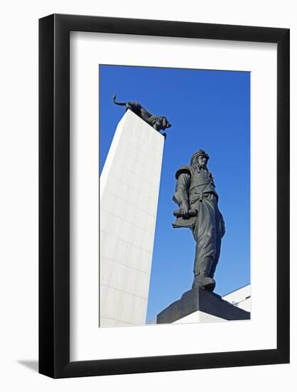 Statue of General Dr Milan Rastislav Stefanik, Bratislava, Slovakia, Europe-Christian Kober-Framed Photographic Print