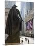 Statue of George Washington in Front of Federal Hall, with the New York Stock Exchange Behind-Amanda Hall-Mounted Photographic Print