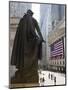 Statue of George Washington in Front of Federal Hall, with the New York Stock Exchange Behind-Amanda Hall-Mounted Photographic Print