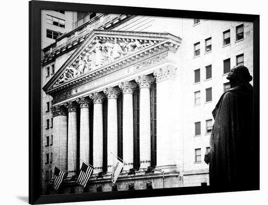 Statue of George Washington, New York Stock Exchange Building, Wall Street, Manhattan, NYC-Philippe Hugonnard-Framed Photographic Print