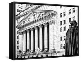 Statue of George Washington, New York Stock Exchange Building, Wall Street, Manhattan, NYC-Philippe Hugonnard-Framed Stretched Canvas