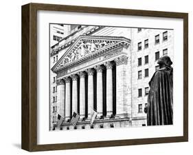 Statue of George Washington, New York Stock Exchange Building, Wall Street, Manhattan, NYC-Philippe Hugonnard-Framed Premium Photographic Print